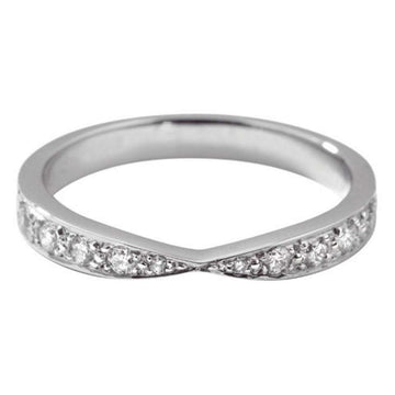 18ct White Gold Shaped Wedding Ring