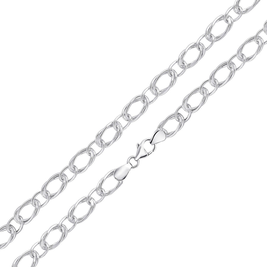 Silver Fancy Link Necklace