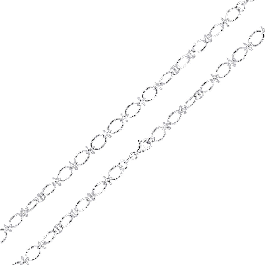 Silver Fancy Link Necklace