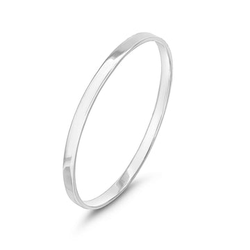 Sterling Silver Plain Bangle