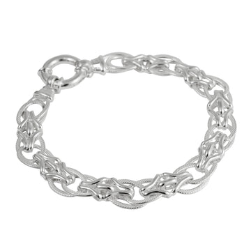 Silver Double Oval Link Bracelet