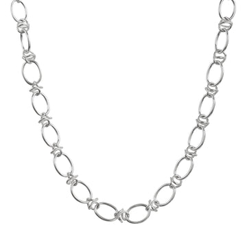 Silver Fancy Link Necklace