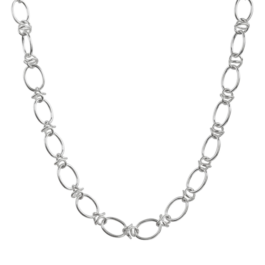 Silver Fancy Link Necklace