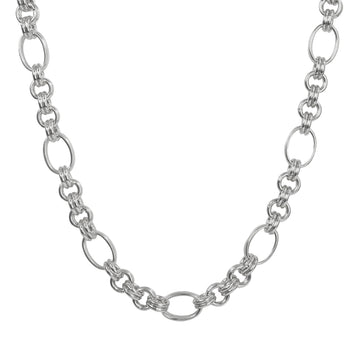 Silver Fancy Link Necklace