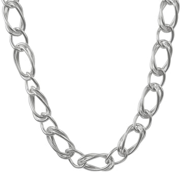 Silver Fancy Link Necklace