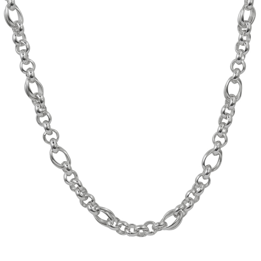 Silver Fancy Link Necklace