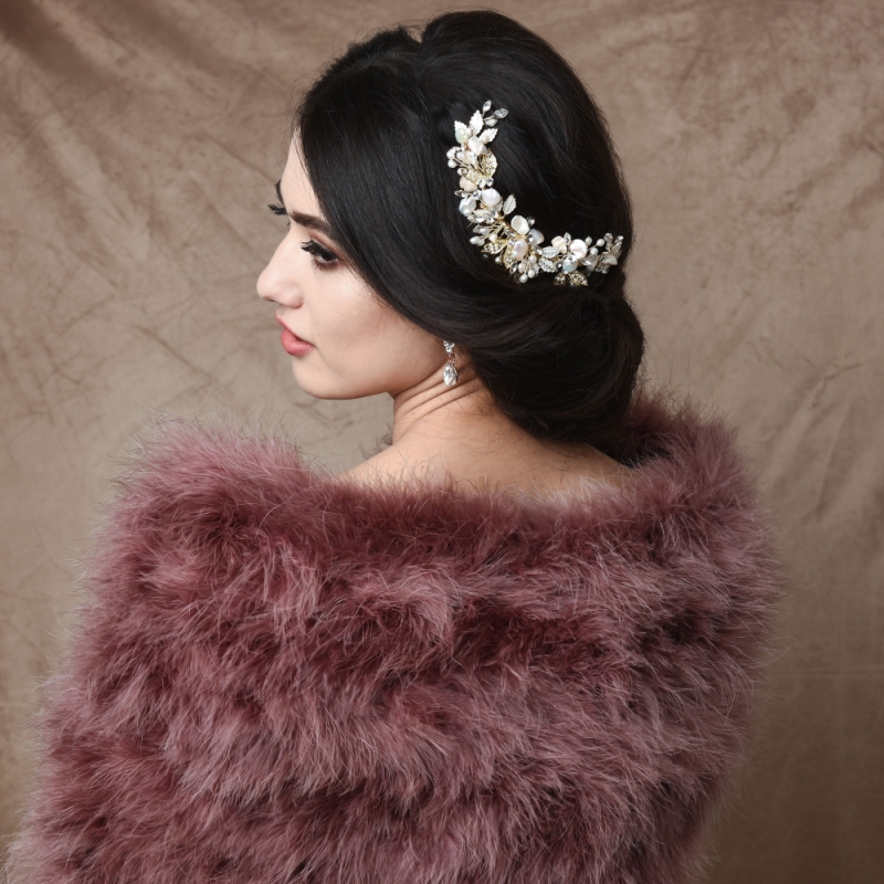 Bejewelled Pearl Treasure Hair Comb