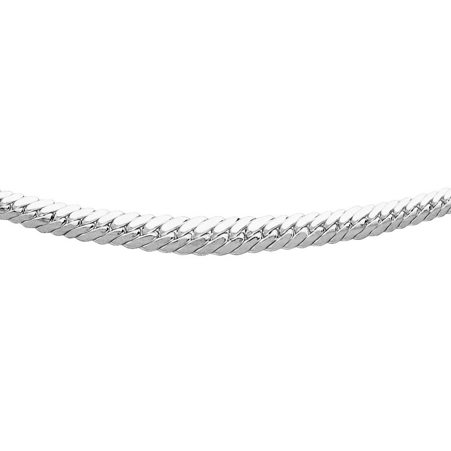 Silver Graduated Curb Necklace