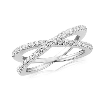 Waterford Crystal - Cross Over Cz Ring