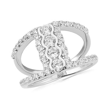 Waterford Crystal - Wide Open Cz Ring