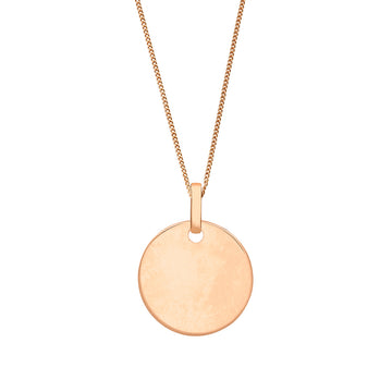 9ct Rose Gold Disc Pendant