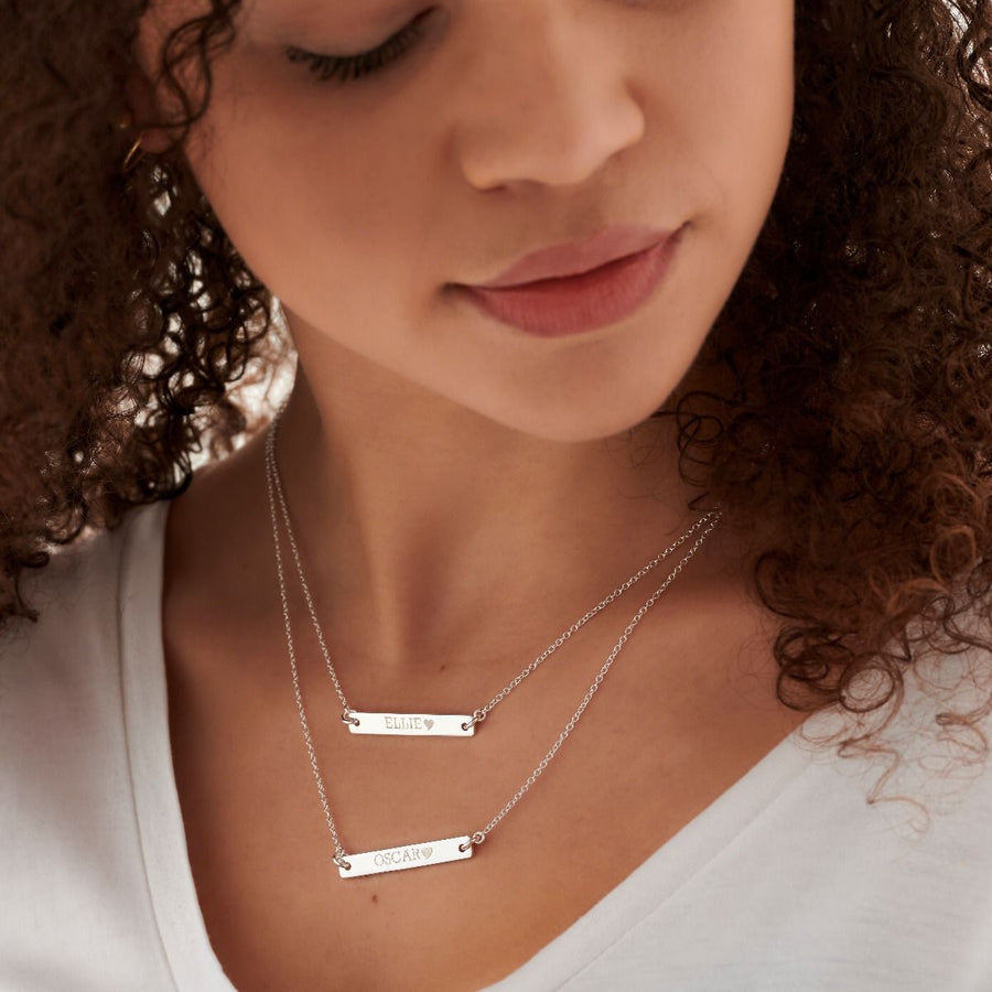 Sterling Silver Bar Necklace