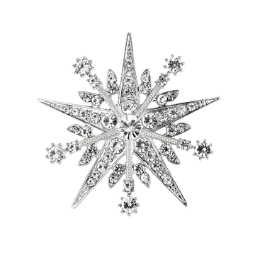 Crystal Starburst Brooch