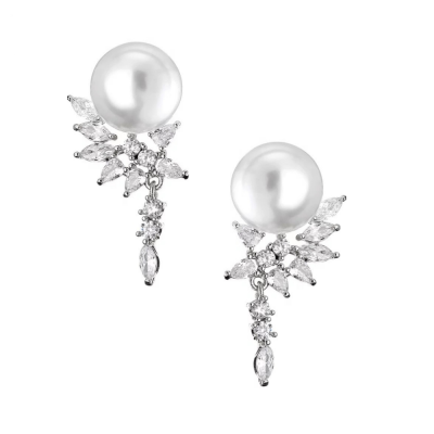 Bejewelled Pearl Earrings