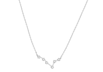 Sterling Silver Pisces Star Sign Constellation Necklace