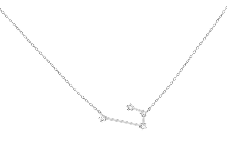 Sterling Silver Aries Star Sign Constellation Necklace