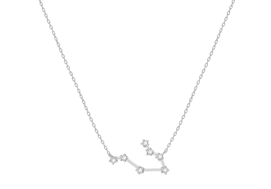 Sterling Silver Gemini Star Sign Constellation Necklace