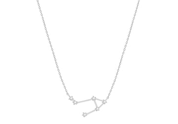 Sterling Silver Libra Star Sign Constellation Necklace
