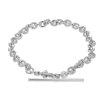Sterling silver T-Bar Bracelet