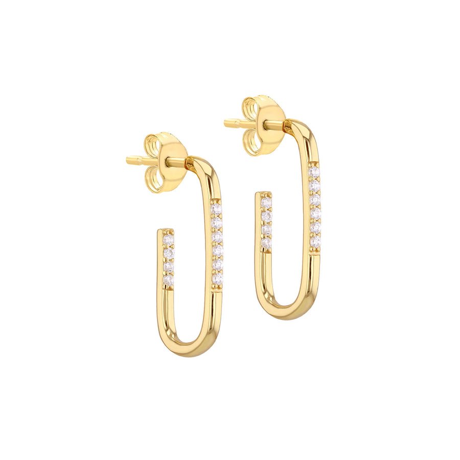 Silver Gold Plated J-Hoop Earrings
