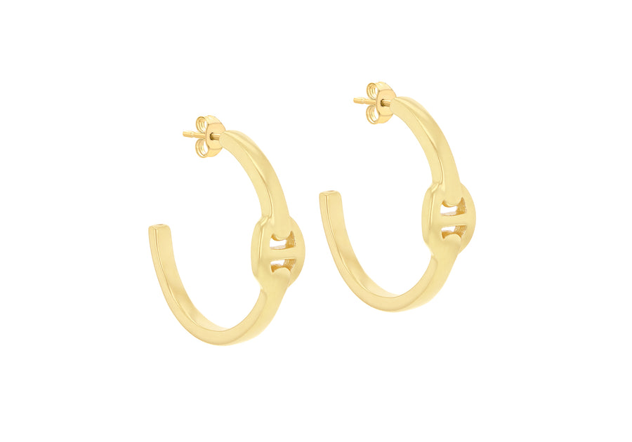 Silver Gold Plated Open Hoop Earrings