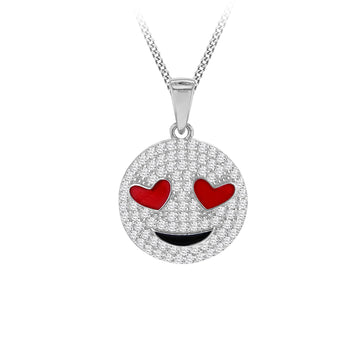 Sterling Silver Emoji Love Necklace