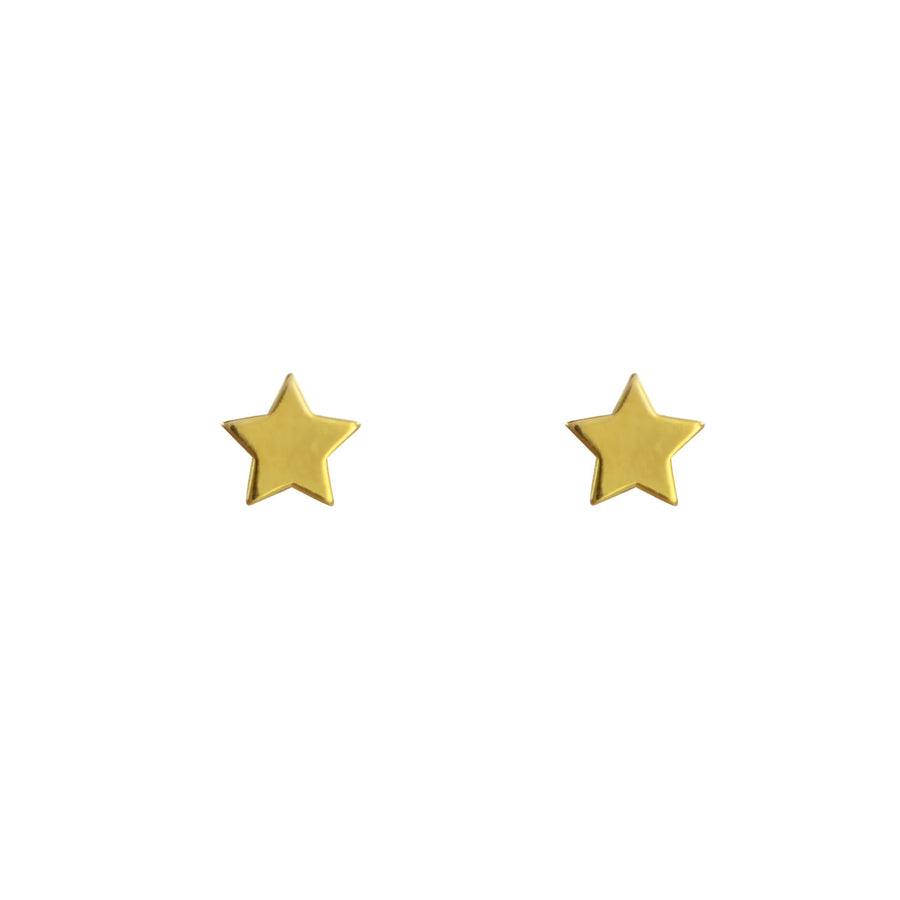9ct Gold Star Earrings
