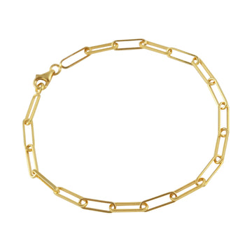 9ct Gold Paperclip Link Bracelet