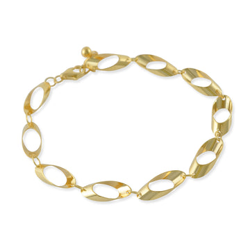 9ct Gold Oval Link Bracelet