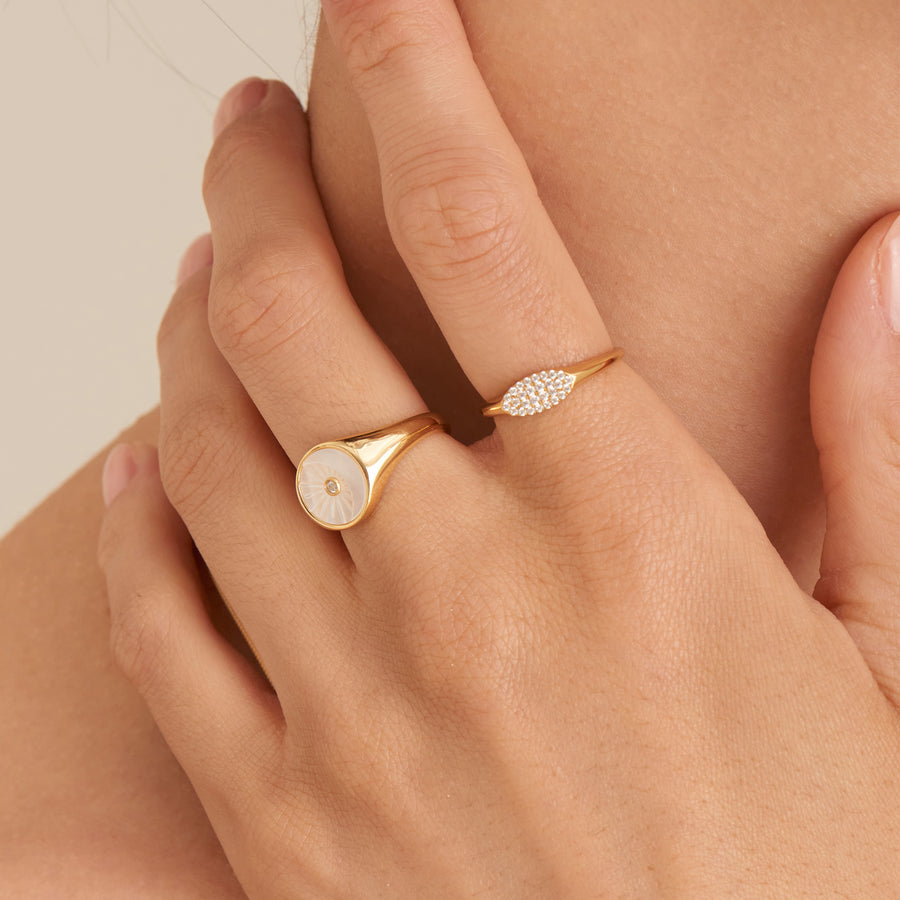Ania Haie - Gold Glam Adjustable Signet Ring