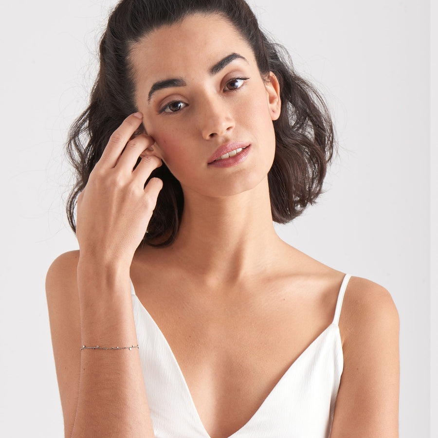 Ania Haie - Silver Geometry Mixed Discs Bracelet