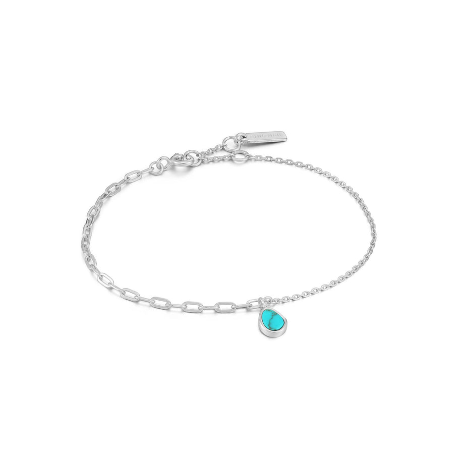 Ania Haie - Silver Tidal Turquoise Mixed Link Bracelet