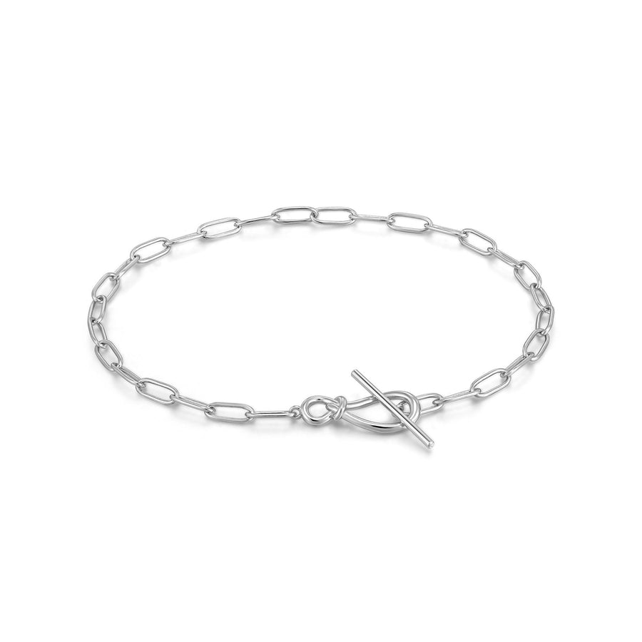 Ania Haie - Silver Knot T Bar Chain Bracelet