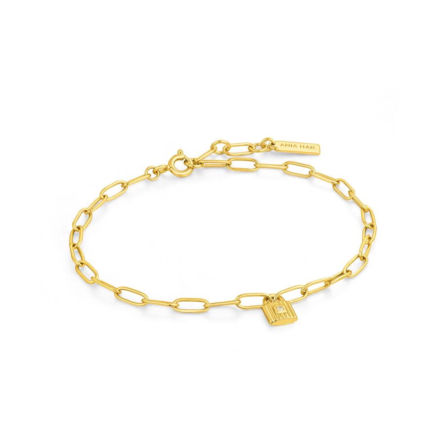 Ania Haie - Gold Chunky Chain Padlock Bracelet