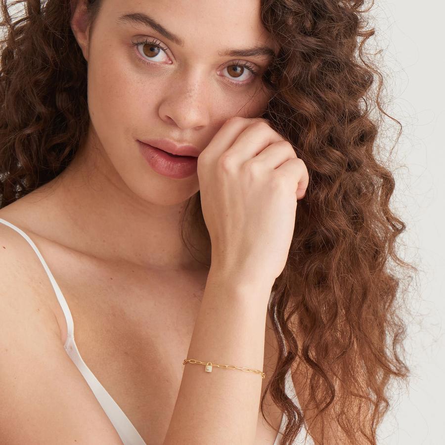 Ania Haie - Gold Chunky Chain Padlock Bracelet