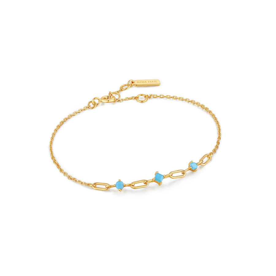 Ania Haie - Gold Turquoise Link Bracelet