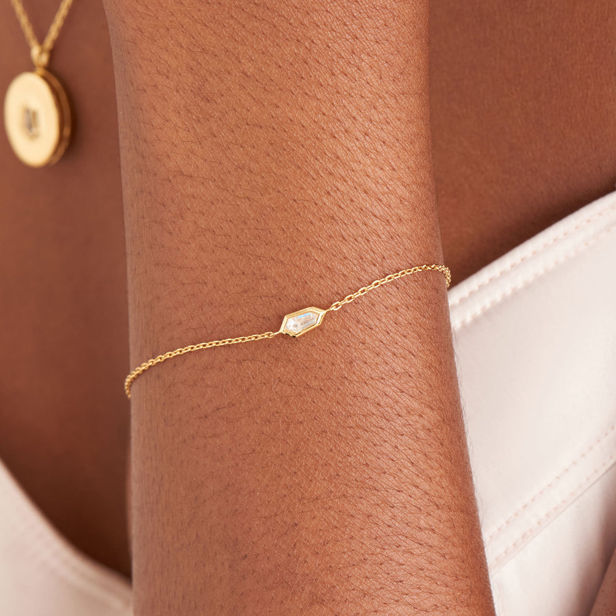 Ania Haie - Gold Sparkle Emblem Chain Bracelet