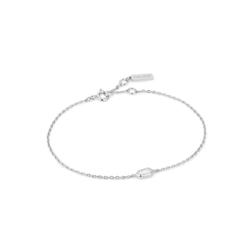 Ania Haie - Silver Sparkle Emblem Chain Bracelet