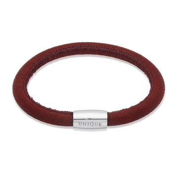 Unique & Co - Ladies Terracotta Leather Bracelet