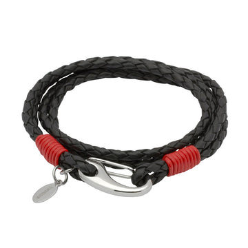 Unique & Co - Ladies Black Leather Bracelet