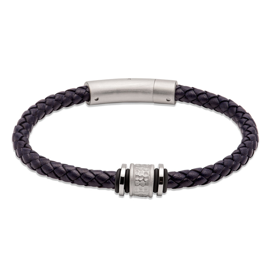 Unique & Co - Gents Navy Leather Bracelet