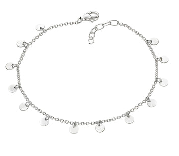 Sterling Silver Drop Discs Bracelet