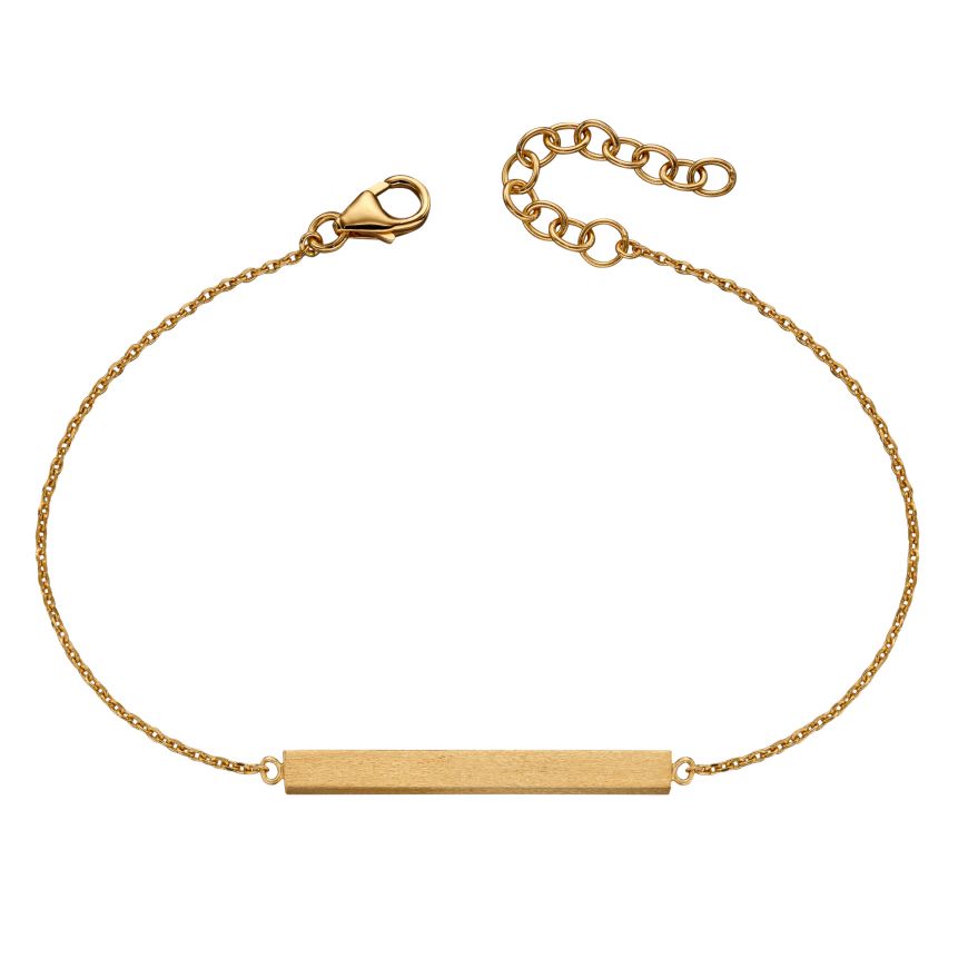 Silver Gold Plated Bar Bracelet