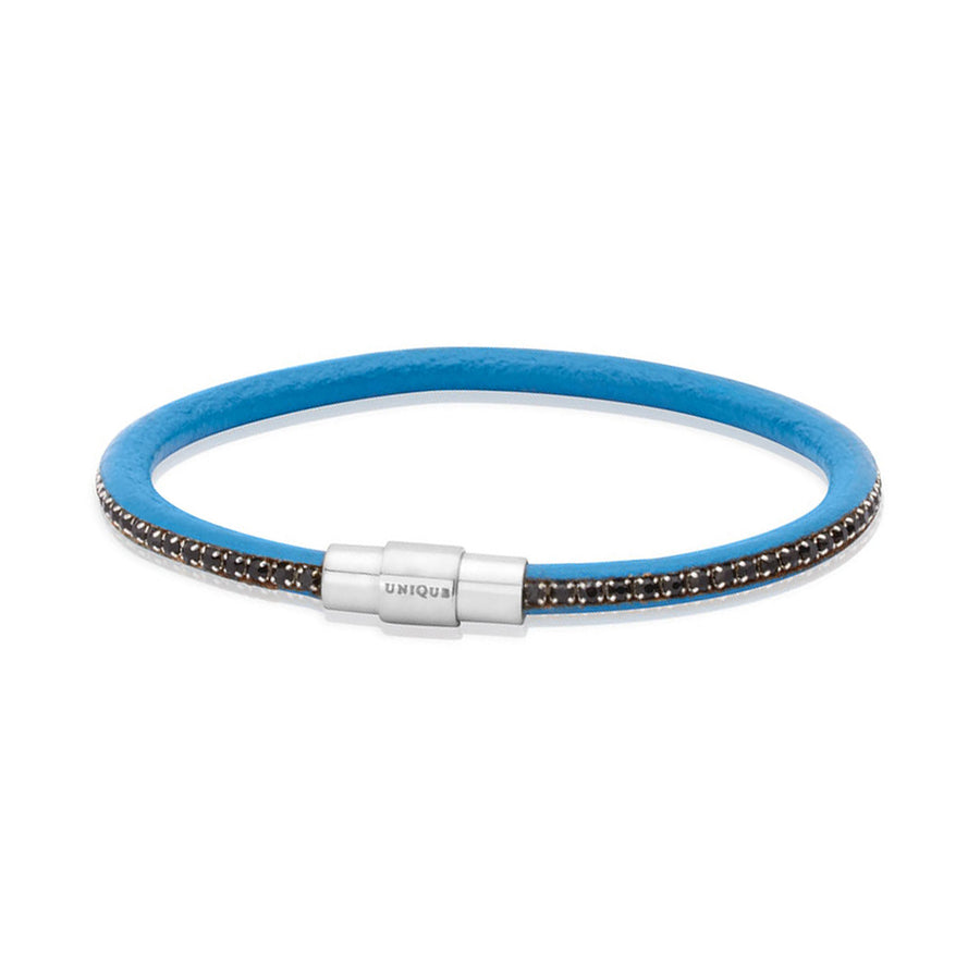 Unique & Co - Ladies Blue Leather Bracelet