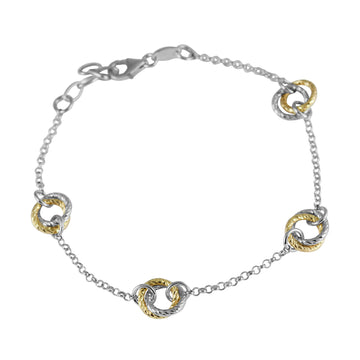 Fraboso - Linked Circles Chain Bracelet Yellow