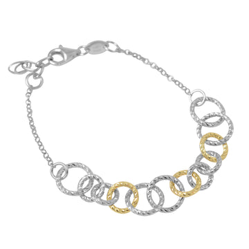 Fraboso - Yellow Linked Circles Chain Bracelet