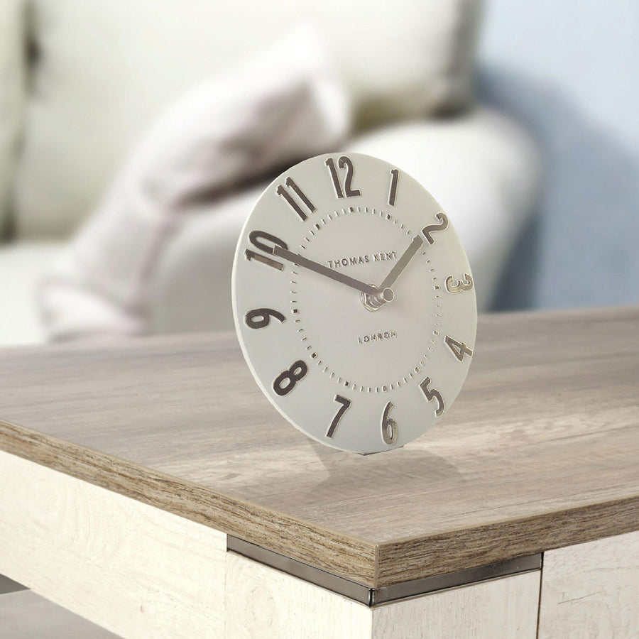 Mulberry Mantel Clock - Silver Cloud
