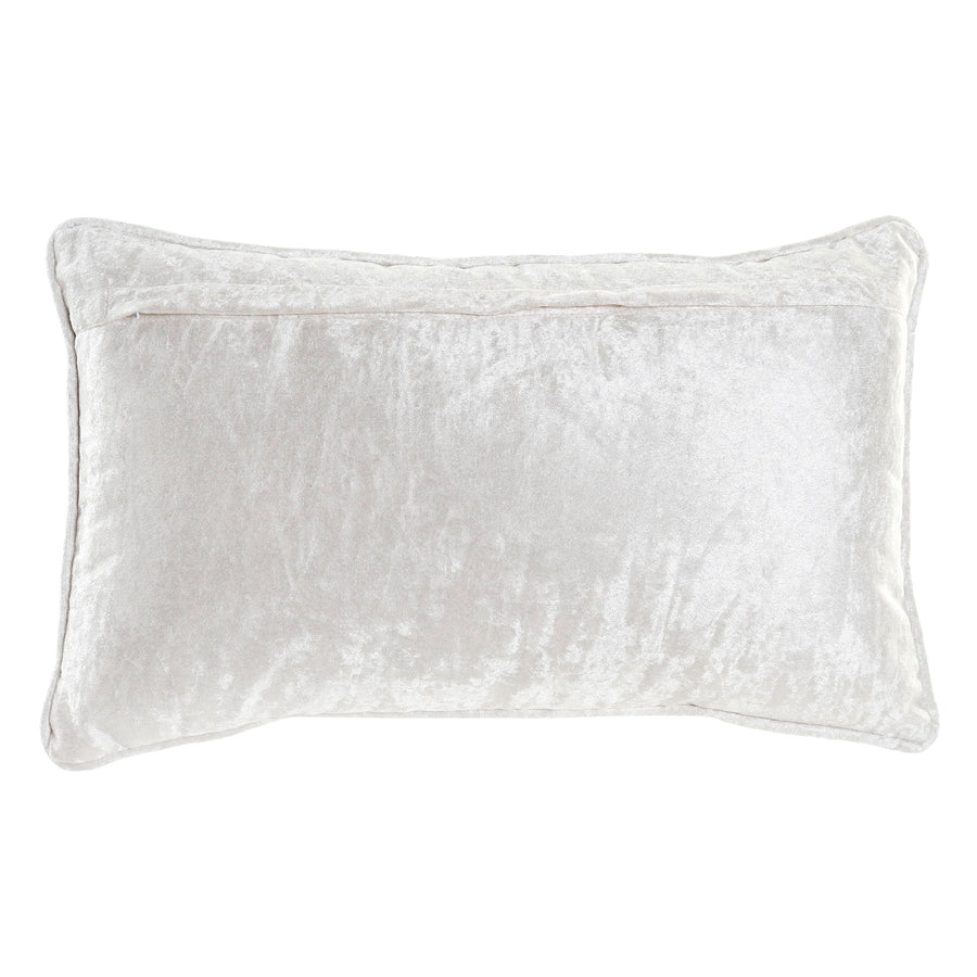 White & Grey Pattern Rectangular Cushion