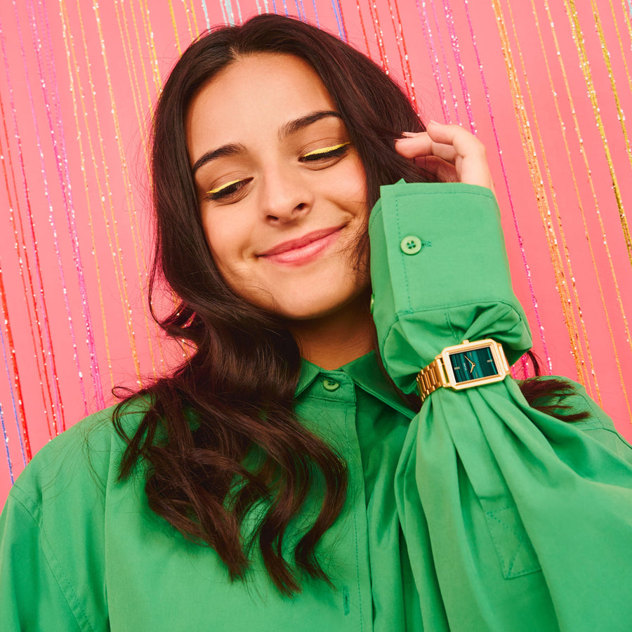 Cluse - Fluette Steel Green, Gold Colour