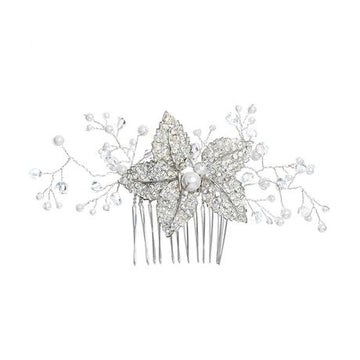 Crystal Star Flower Hair Comb
